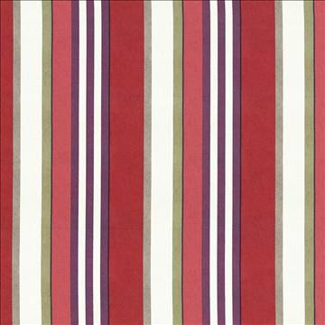 Kasmir Fabrics Edgemere Stripe Berry Fabric 